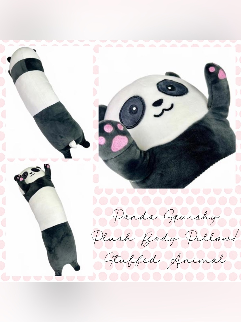 EUC Panda-Shaped Plush Body Pillow
